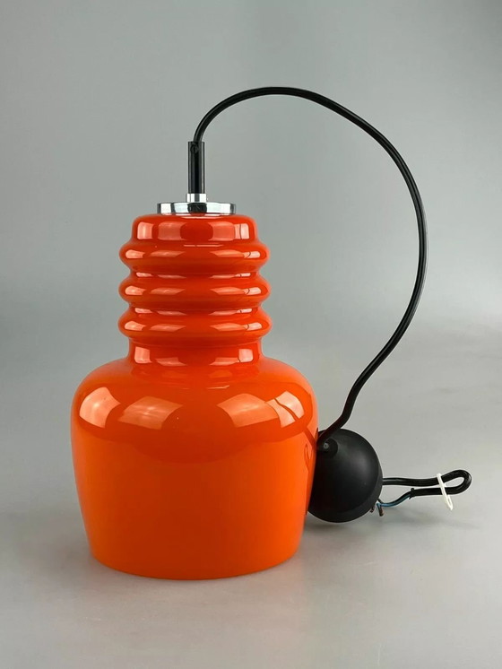 Image 1 of Lampada a sospensione Peill &amp; Putzler anni '60 e '70, lampada da soffitto in vetro, lampada di design spaziale