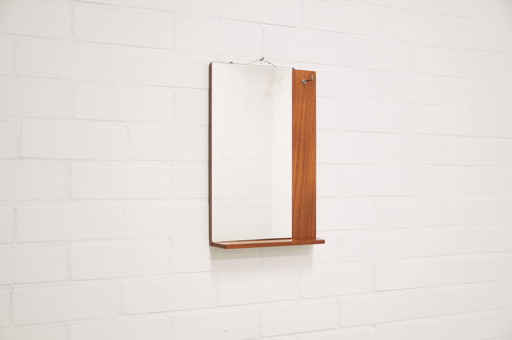 specchio in teak con gancio