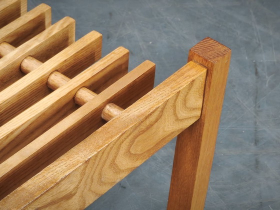 Mid-Century Ash Wood Plant Stand, Czechoslovakia, 1960s – Plant table (photo 4 of 9)