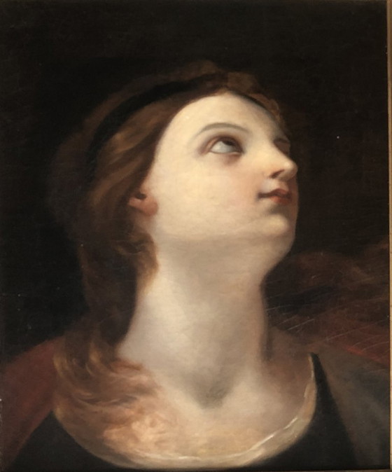 Image 1 of Tableau ancien Marie-Madeleine en extase Huile sur toile XIXe siècle