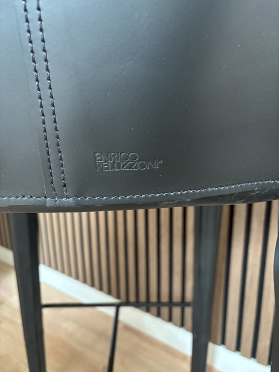 Taburete de bar Enrico Pellizoni – Enrico Pellizzoni, Taburetes de bar, Leather, Metal (photo 6 of 6)