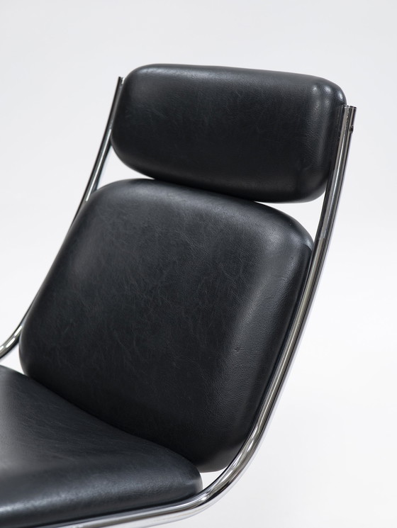 Image 1 of 2x Freischwinger Lederstühle von Mauser Werke Waldeck, Westdeutschland, 1950er Jahre