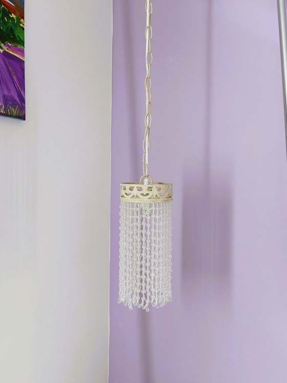 Image 1 of Kronleuchter mit Kristalltropfen