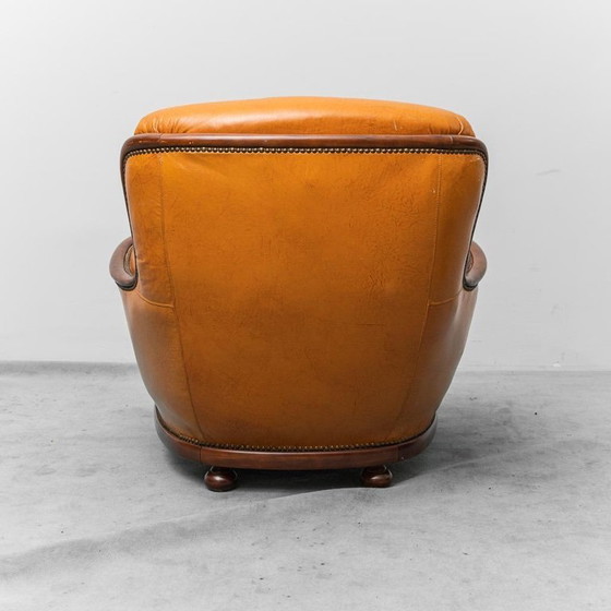 Image 1 of COPPIA DI POLTRONE IN PELLE E LEGNO ANNI ’50 VINTAGE MODERNARIATO