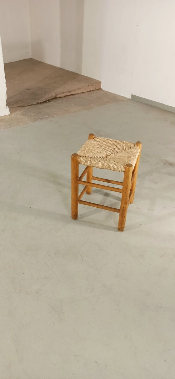 Image 1 of Vintage Rush Seat Stool
