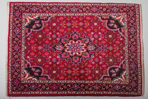 Tapis Bidjar rouge du Mid Century, années 1960