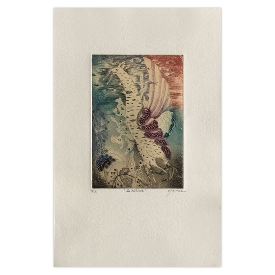 Osanne signierte Radierung La Distraite – Lithographien & Drucke, Paper (photo 5 of 5)
