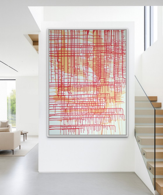 Image 1 of Natia Antadze Abstract Composition Red