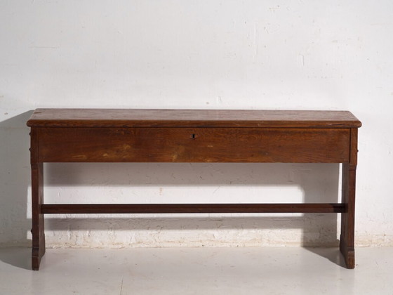 Antique organ bench with drawer in oak wood – Central Europe, circa 1920 – Benches, Iron (photo 31 of 40)