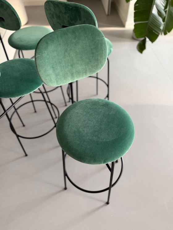 4x Sgabelli da bar Audo Copenhagen Afterroom Plus - City Velvet CA7832/031 Verde – Metal (photo 3 of 9)