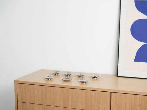 Image 1 of Set aus Stahlkerzenständern, dänisches Design, 1970er Jahre, hergestellt in Dänemark