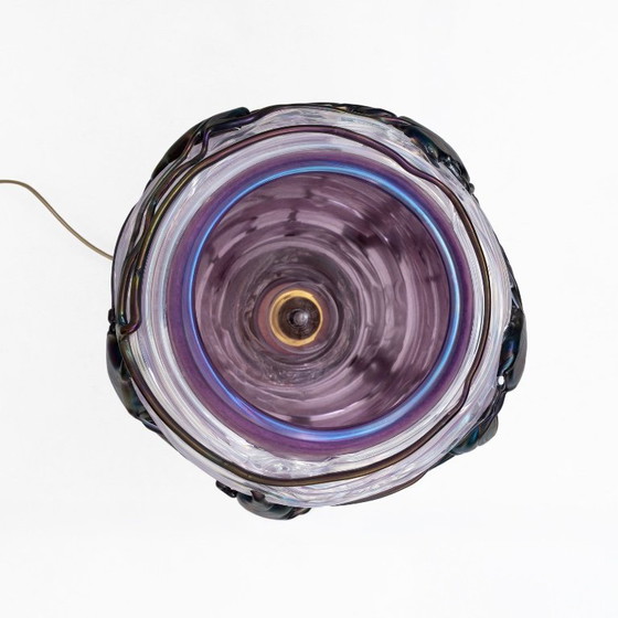 Exceptional Pair of Sculptural Murano Glass Table Lamps, Unique Piece, 1990 (photo 9 of 10)