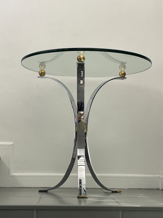 Image 1 of Spectacular original French Modernist design side table from the 1970s by Maison Jansen (France)