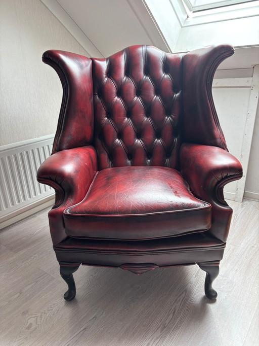 Klassieke chesterfield fauteuil