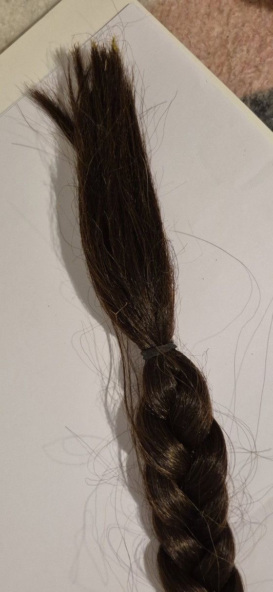 100% Natural VIRGIN Hair - 40 cm / 52g (Dark Brown) – Decorative Objects, Other (photo 3 of 7)