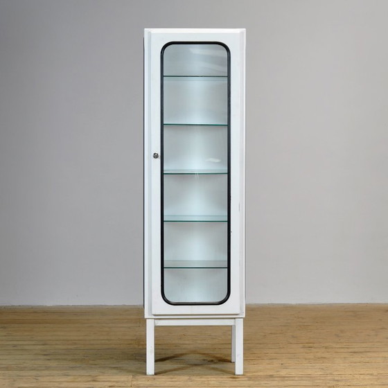 Vintage medische kast, jaren 70 – Vitrinekasten, Glas, Metaal (photo 2 of 9)