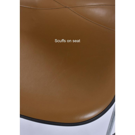 Image 1 of 6 Herman Miller Eames Stacking Shell Chairs with Brown Naugahyde Pads