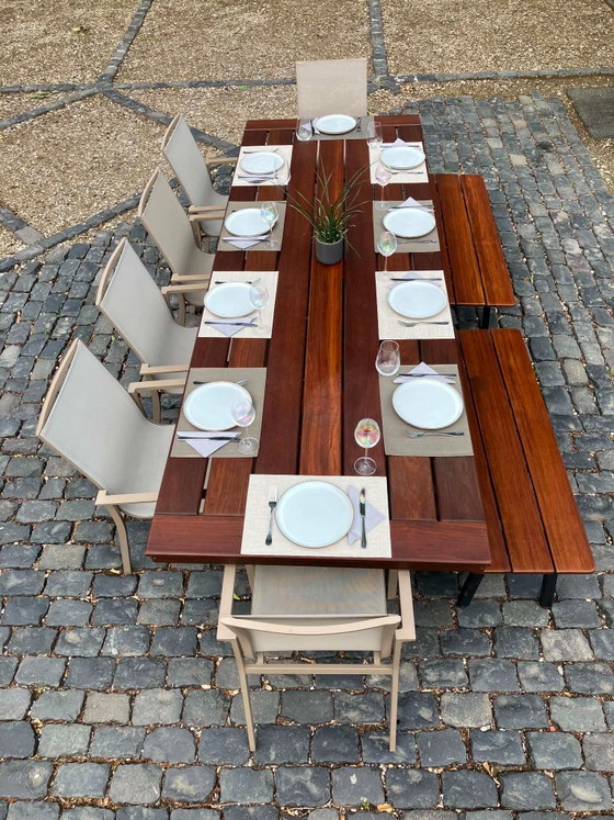 Image 1 of Tuintafel "Royal" 10-12P. Braziliaanse Walnoot - Ambacht