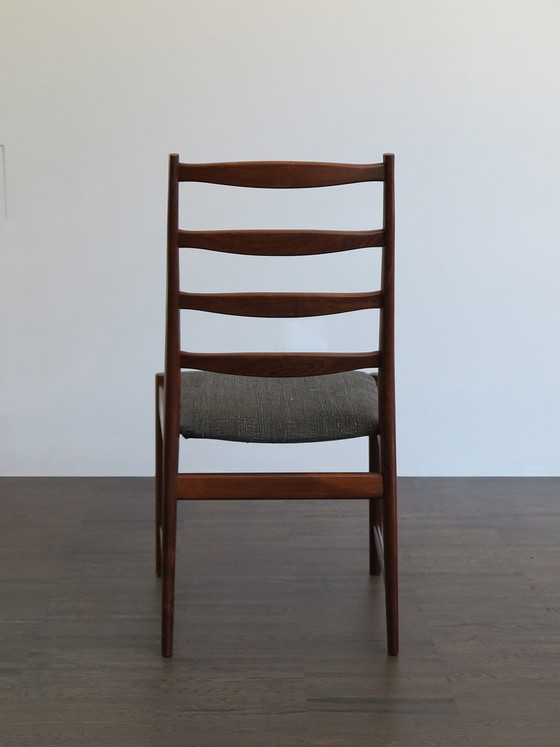 Sedie da pranzo in legno scuro di Arne Vodder, Danimarca, anni '60, set di 2, Mid Century Modern (foto 8 di 16)