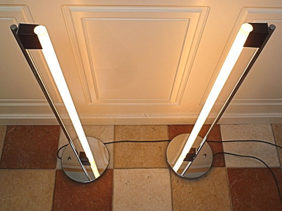 2x ClassiCon Tube Light Eileen Gray – 1927 – Vloerlampen, Glass, Chrome (photo 4 of 18)