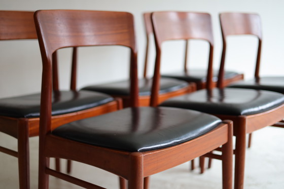 Image 1 of Set van 6 eetkamerstoelen, Henning Kjaernulf