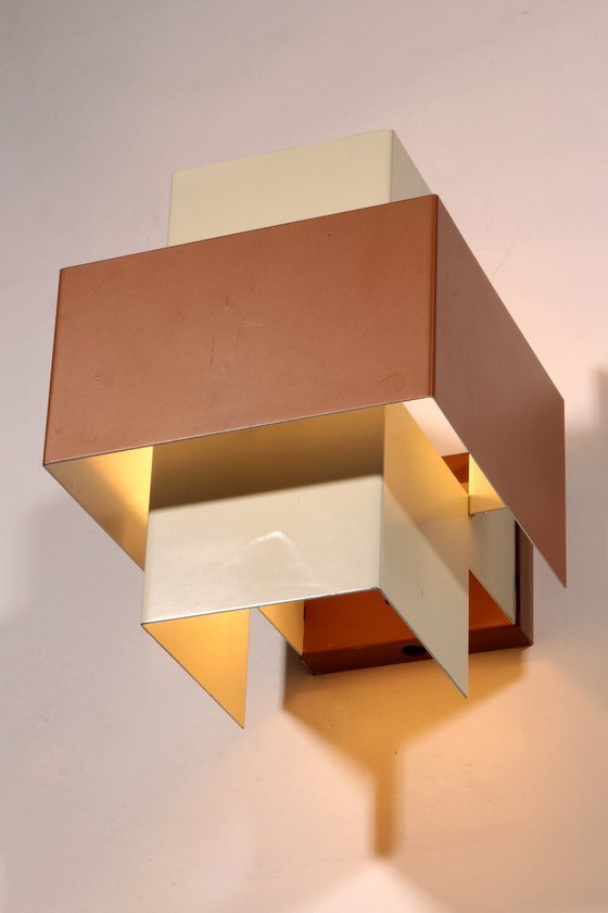 Image 1 of Pair of Geometric Philips Wall Lights, 1960
