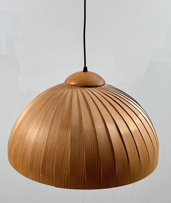 Image 1 of Deckenlampe/Deckenleuchte von Hans Agne Jakobsson, Teakholz, Schweden, 1970er Jahre