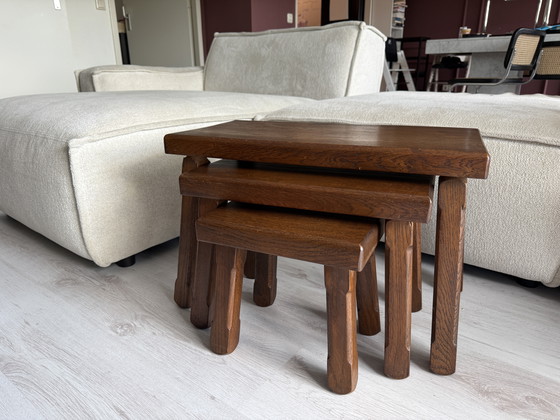 Image 1 of 3x Brutalist Nesting Tables