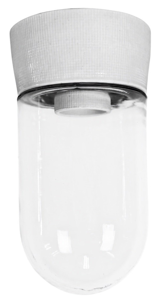 Plafonnier vintage en porcelaine blanche, années 1970 – plafondlampen, Glass, Ceramic