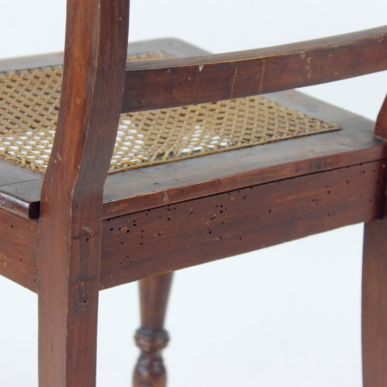 Image 1 of Chaise en bois et en rotin, Tchécoslovaquie, années 1910