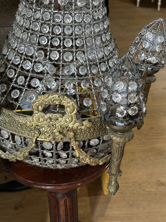 Image 1 of Kronleuchter im Stil Louis XVI. (Mongolfiere) – 19. Jahrhundert