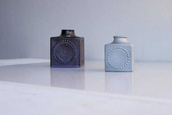 Image 1 of Mid-century Scandinavian modern art pottery vases in ceramic by Göran Andersson for Upsala Ekeby, Sweden, 1970s, set of 2