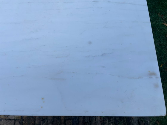 Tuintafel Bistrotafel Met Marmer Frans Antiek Frans – Marble, Wood (photo 14 of 17)