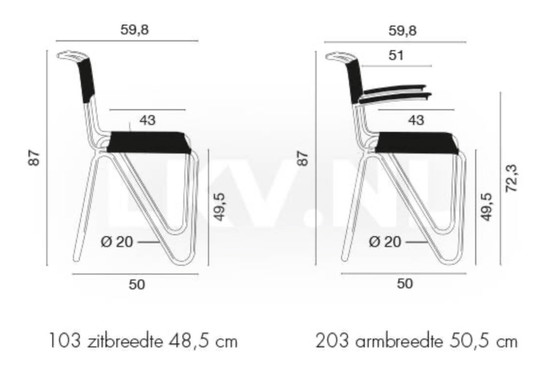 Image 1 of 6 sedie da tavolo da pranzo Gispen