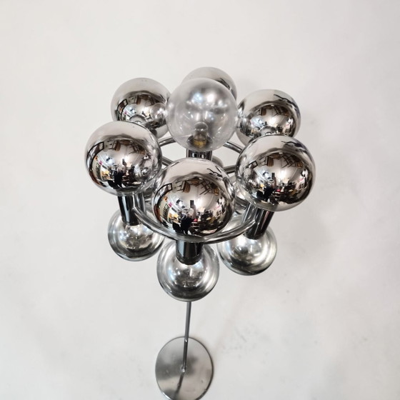 Lampada da terra Vintage Space Age Staff Motoko Ishii, anni '70, design moderno – Lampade da terra, Chrome (photo 10 of 12)