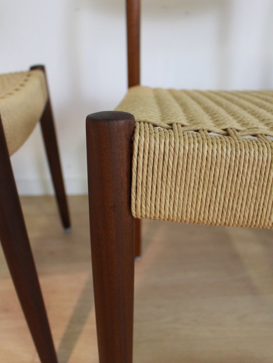 Image 1 of 4 sedie da pranzo Fristho in corda di carta