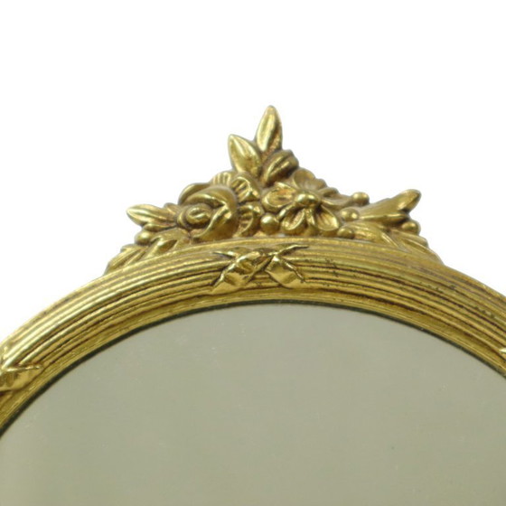 Image 1 of Classic Brass Table Mirror