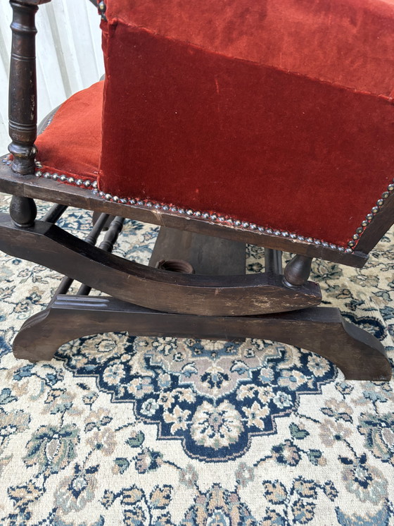 Image 1 of Engelse mid-century schommelstoel 