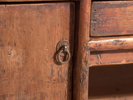Mobile basso laccato antico in legno di olmo – Cina, circa 1900 – Credenze con vetrina, Iron (photo 10 of 40)