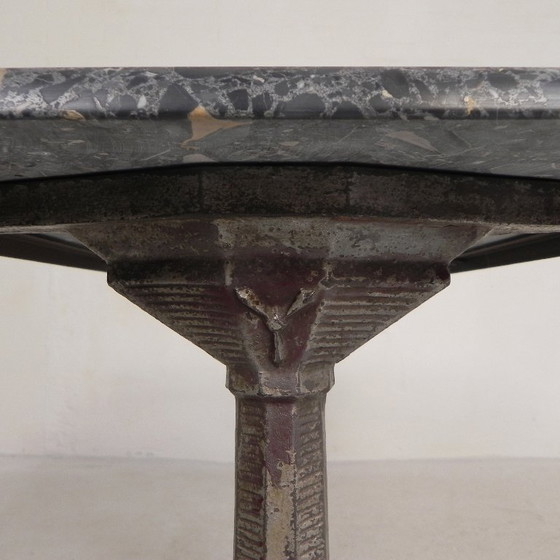 Bistro table with marble top on a cast iron frame, 1930s – Dining tables (photo 17 of 24)