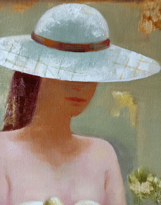 Original Oil Painting Abstract Figurative Girl Fruit – Paintings & Drawings, Canvas (photo 5 of 10)