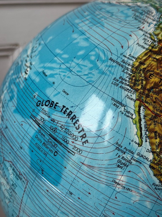 Image 1 of 1980s Globe, Technodidattica, Printed in Italy