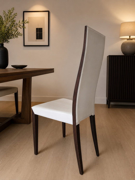 Image 1 of Set van 4 Cattelan Italia stoelen - Wit leer