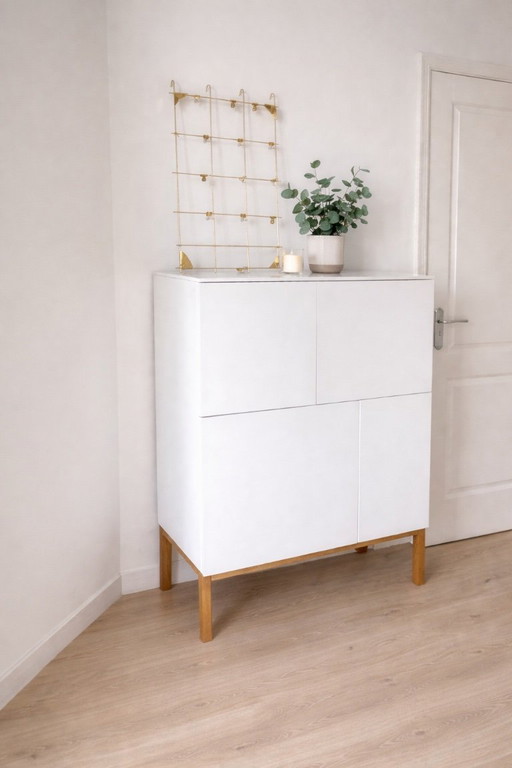 Mobiletto da parete Tenzo Patch in rovere bianco