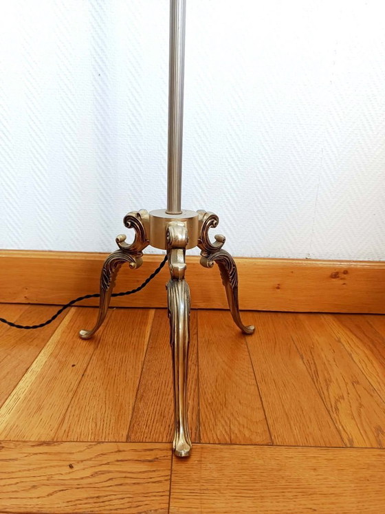 Image 1 of Dreibein-Stehlampe aus Messing, um 1950