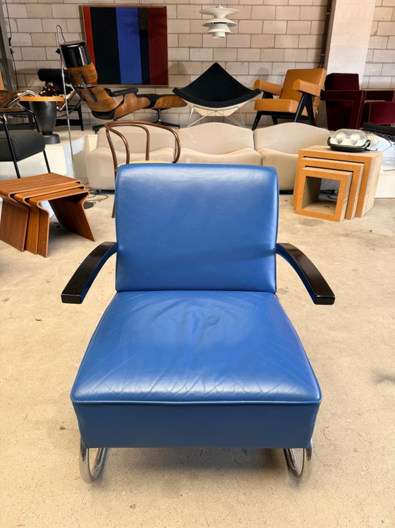 Poltrona Thonet S 411 (disponibilità: 2), Poltrone, Pelle, Metallo, Nero (foto 4 di 15)