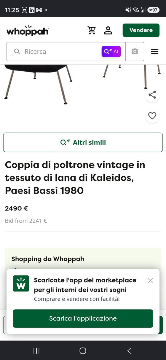 Image 1 of Kaleidos Paesi Bassi 1980 vintage fauteuil 