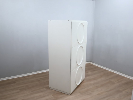 Image 1 of Italiaanse Space Age kledingkast wit gelakt F.lli Proserpio jaren 60
