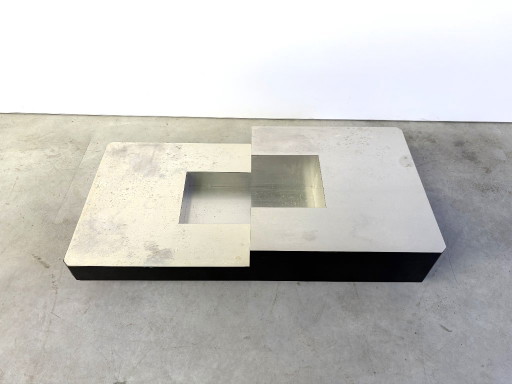 Table basse vintage de Willy Rizzo, années 1970