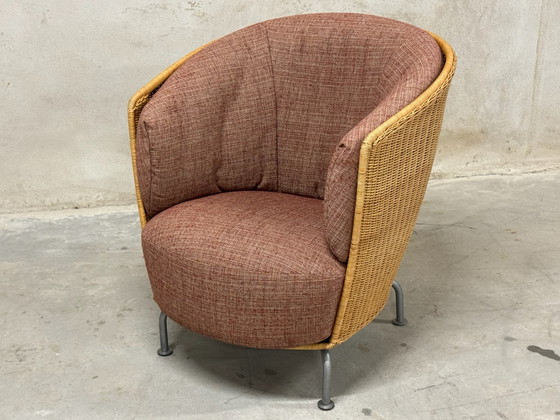 Ligne Roset / Cinna Poltrona Design in Rattan, Thibault Desombre, COME NUOVO, Poltrone, Metallo, Beige (foto 4 di 7)